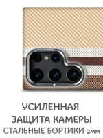 Дизайнерский чехол для SAMSUNG GALAXY S23 ULTRA с камерой-подставкой и MagSafe