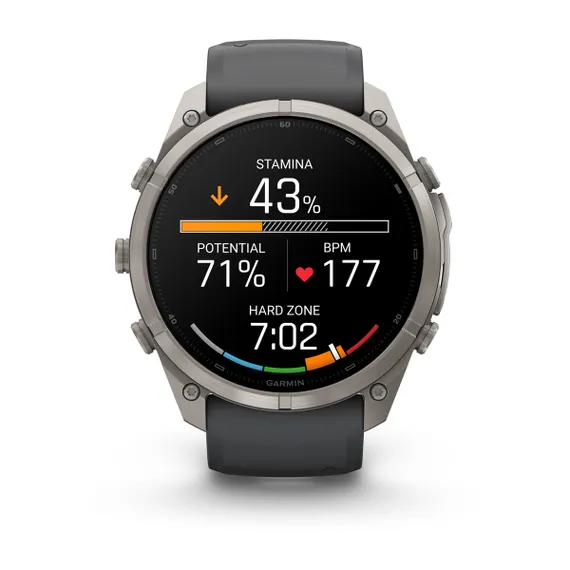Fenix 9 Pro - 51 мм (титановый, черный силиконовый ремешок)