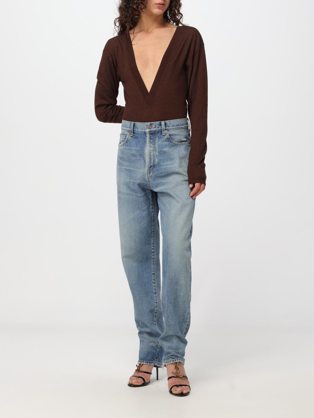 Джинсы SAINT LAURENT