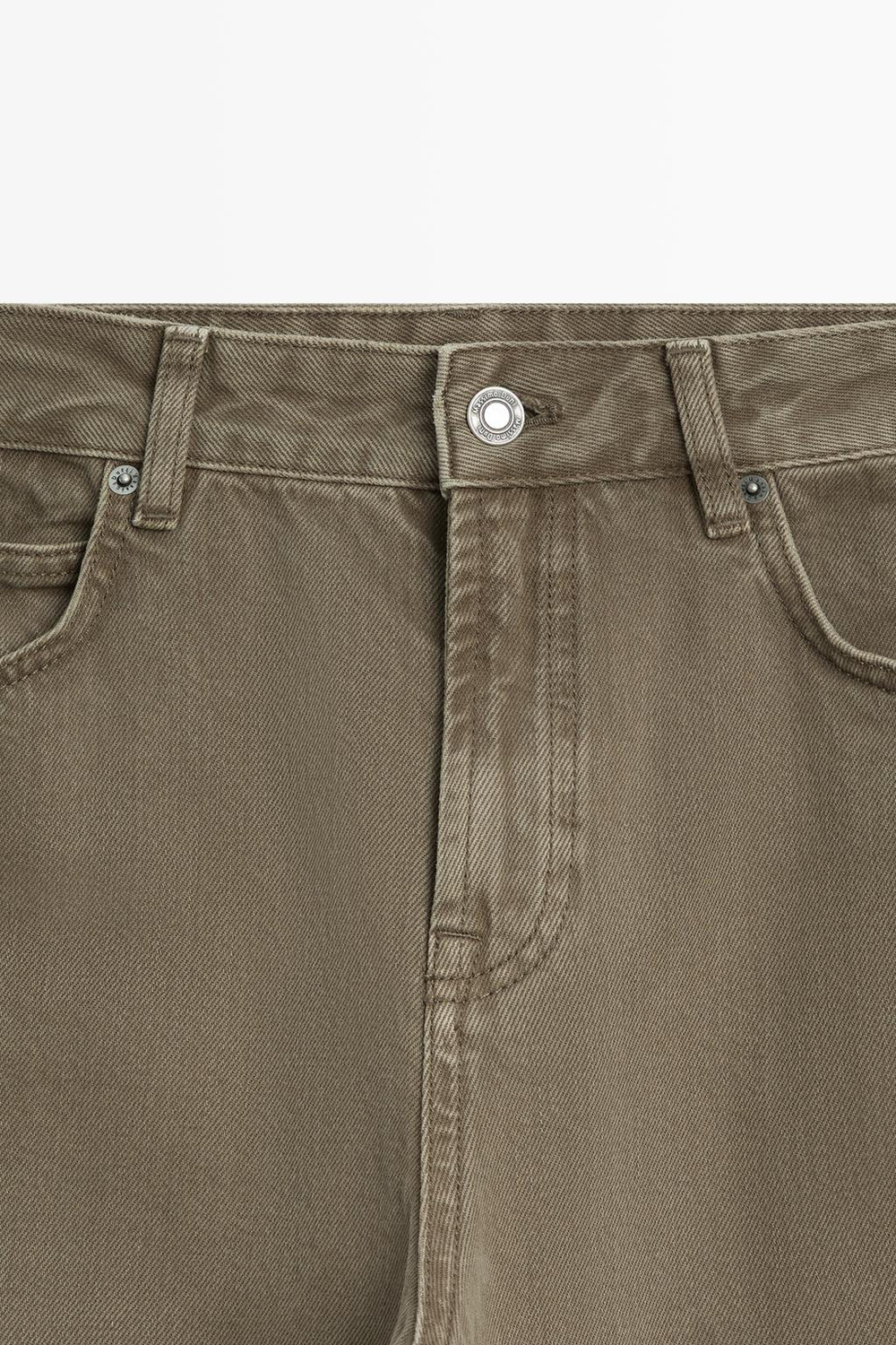 Massimo Dutti Джинсы средней посадки с зауженным кроем, серо-коричневый
