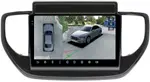 Магнитола для Hyundai Solaris 2 2020-2022 (штатная навигация) - FarCar BX2003M-360 монитор 9.5" 2K QLED на Android 13, Быстрая, CarPlay, 4G SIM-слот, 4 камеры в комплекте
