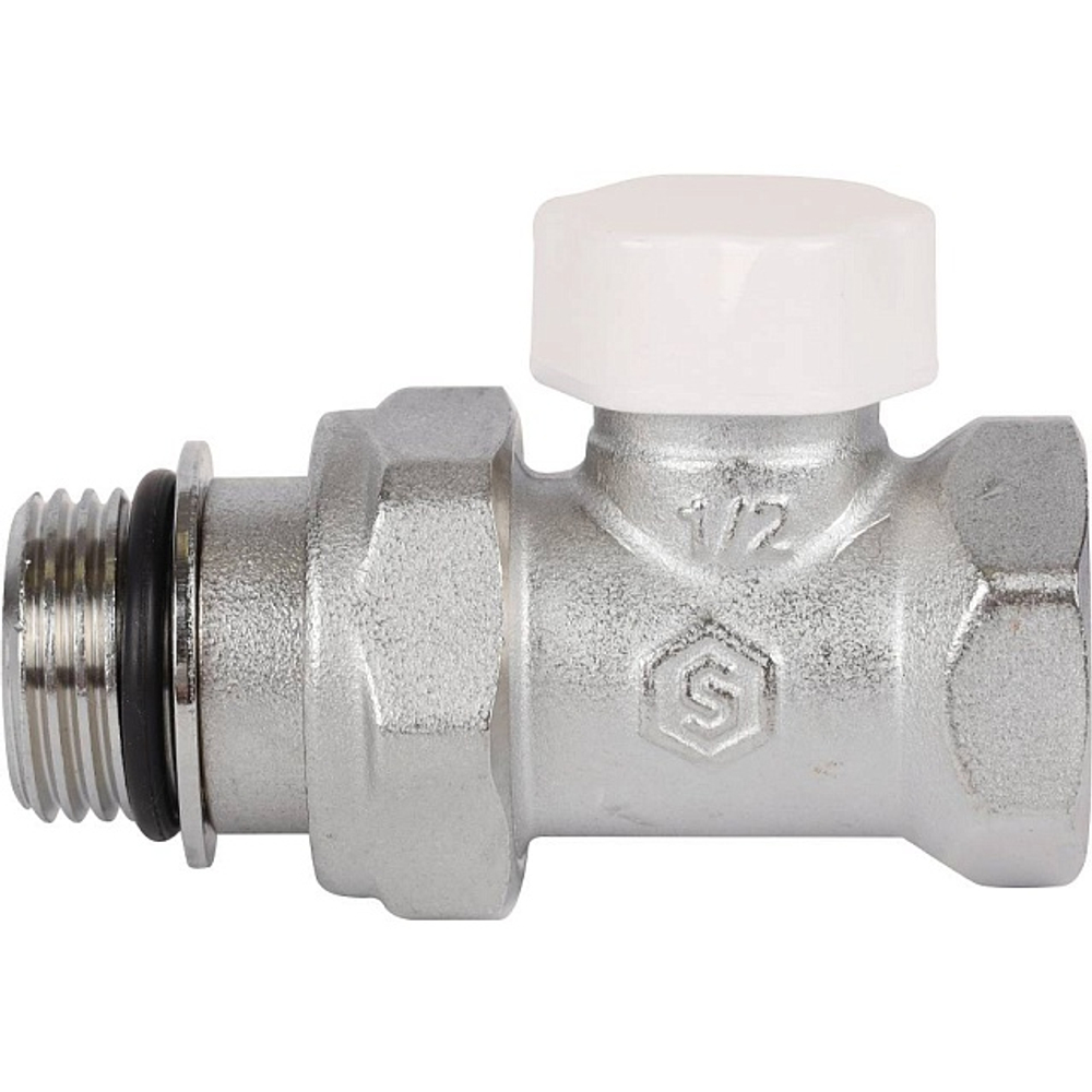 Клапан балансировочный прямой STOUT - 1/2" (ВР/НР-американка, PN10, Tmax 120°C, с самоуплотнением)