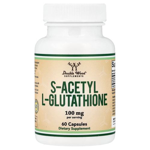 Double Wood Supplements, S-ацетил L-глутатион, 100 мг, 60 капсул