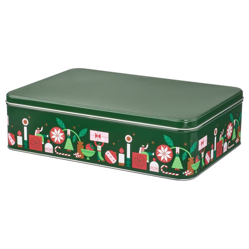 ВИНТЕРФИНТ VINTERFINT Банка с крышкой 29x20x8 см, зеленая