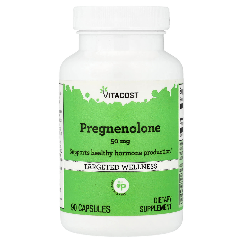 Vitacost, Pregnenolone, 50 mg, 90 Capsules