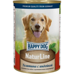 Консервы для собак Телятина с индейкой, 410г Happy Dog Natur Line