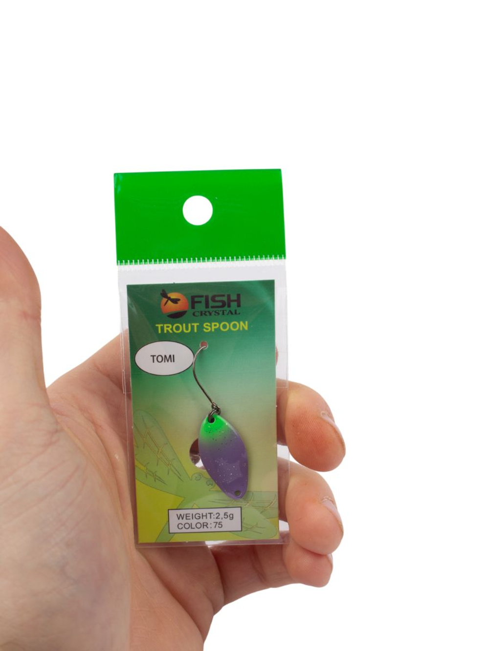 Блесна Fish Crystal TOMI 24 мм 2.5 г на форель цвет 75