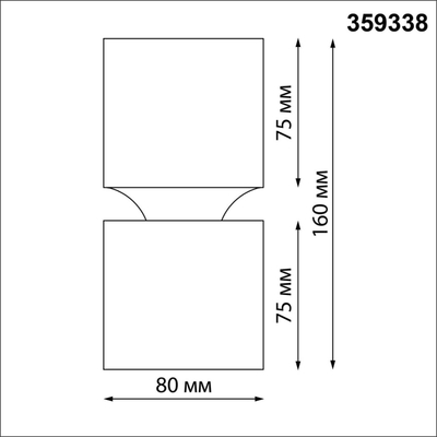 359338 OVER NT24 370 черный Светильник накладной светодиодный IP20 LED 10W/3W 3000K 1090Лм 170-265V ARISTO