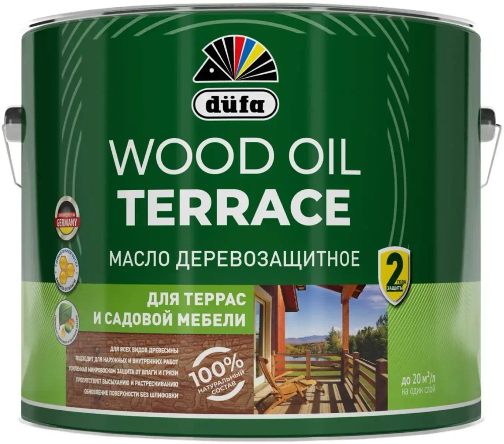 Масло деревозащитное для террас и садовой мебели Dufa Wood Oil Terrace дуб