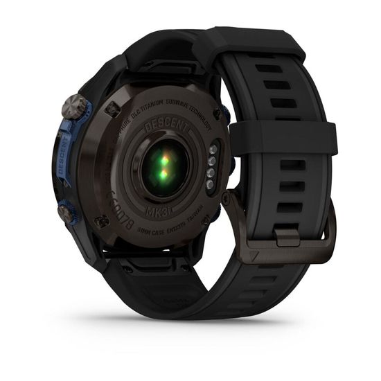Умные часы Garmin DESCENT MK3I – 51 мм, титановый угольно-серый, DLC, черный силиконовый ремешок