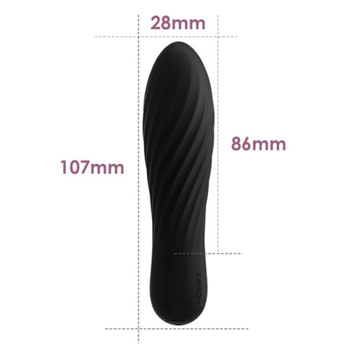 Черная вибропуля 10,6см Svakom Tulip Strong Firm Bullet Vibrator Black S115B
