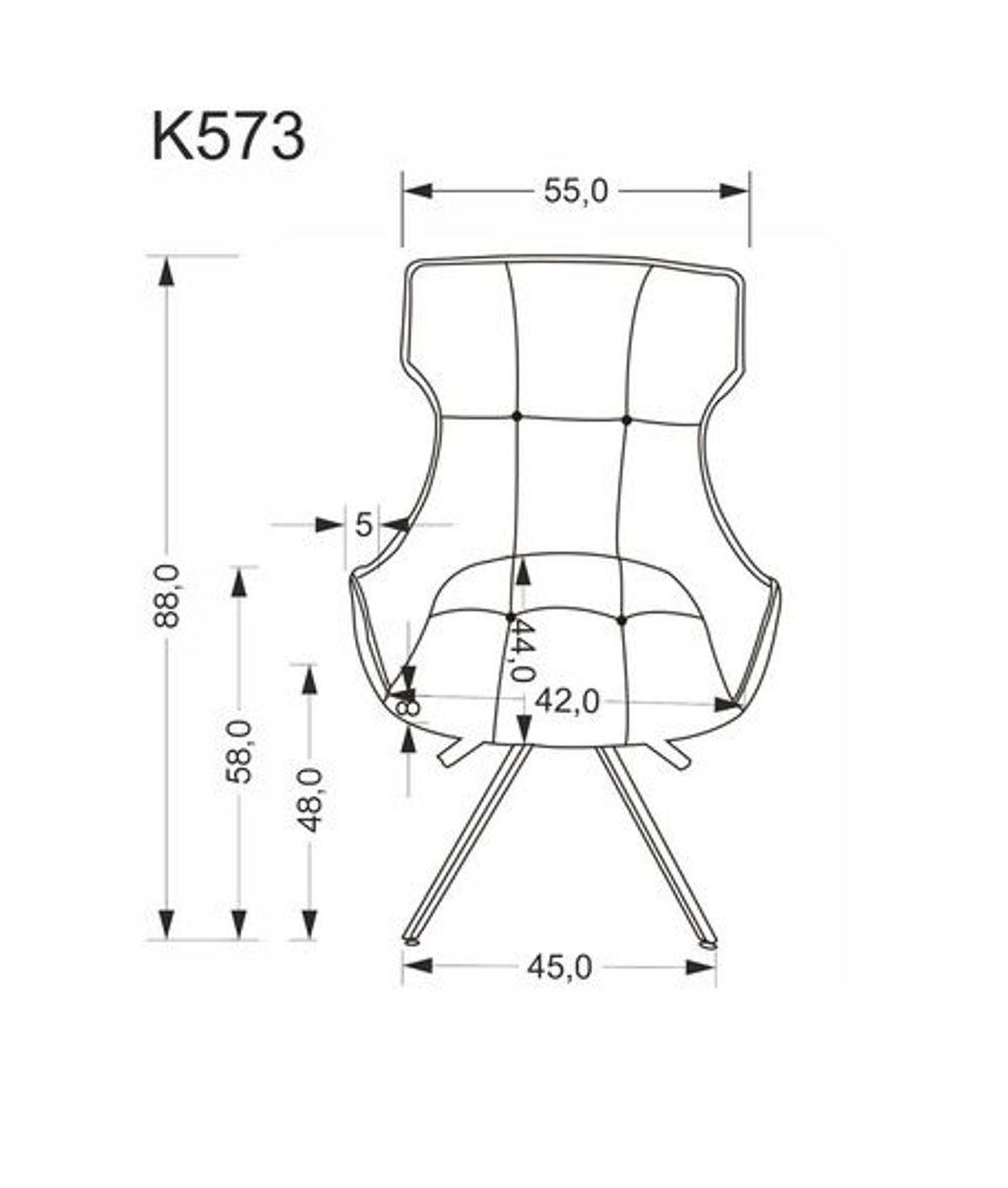 Стул HALMAR K573 серый/черный, поворотный