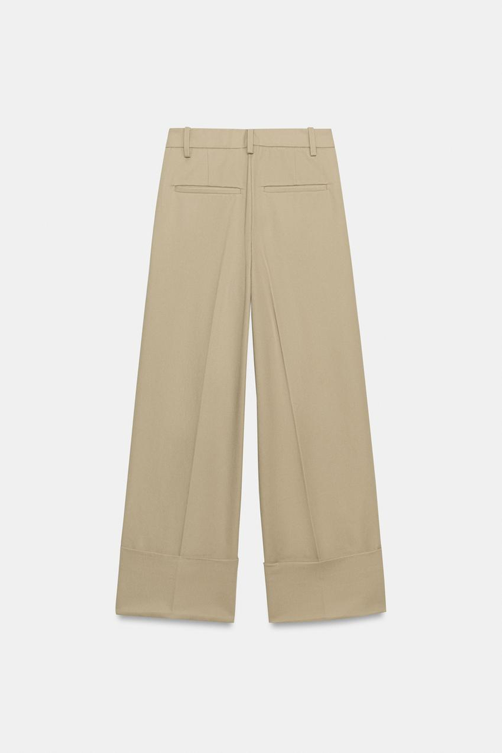 ZARA БРЮКИ ЧИНОС — ZW COLLECTION, ТЕМНЫЙ БЕЖЕВО-КОРИЧНЕВЫЙ