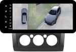Магнитола для Ford Focus 2 2004-2011 (кондиционер, рамка черная) - Teyes LUX ONE 360 монитор 12.3" 2K QLED на Android 10, Быстрая, CarPlay, 4G SIM-слот, 4 камеры в комплекте