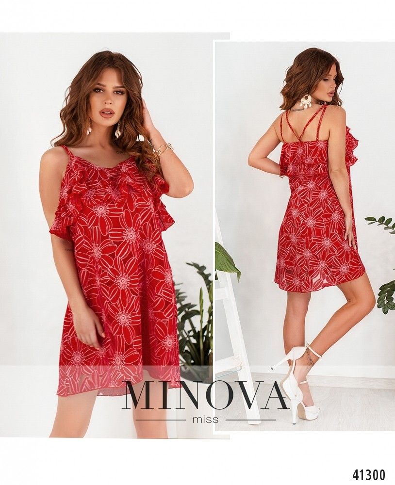 Платье 8627-красный Minova Платье 8627-красный Minova