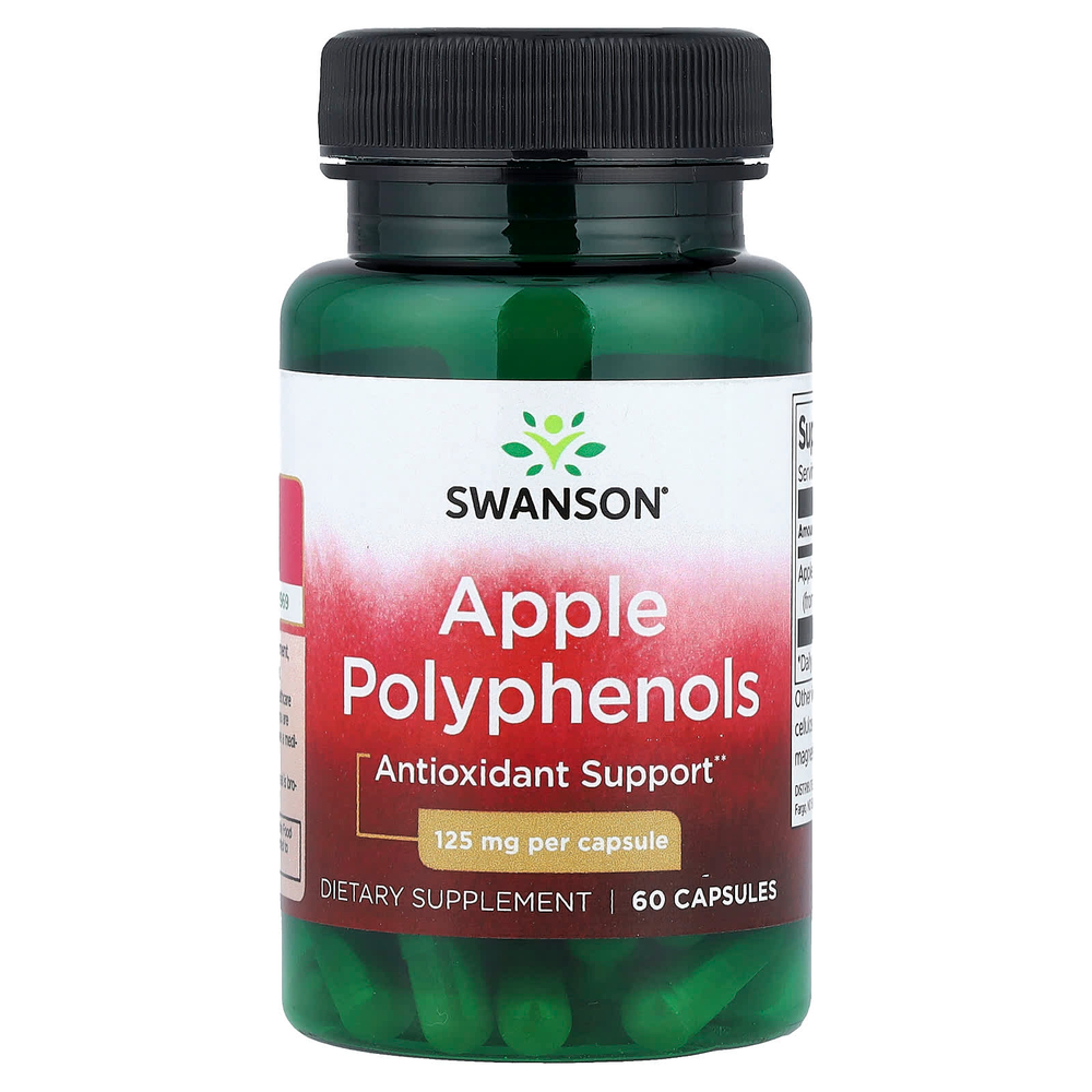Swanson Vitamins, Яблочные полифенолы, 125 мг, 60 капсул