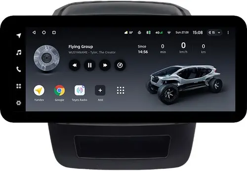 Магнитола для KIA Sorento 2 XM 2012-2016 (климат на ШГУ, рамка большая) - Teyes LUX ONE ROUND монитор 12.3" 2K QLED на Android 10, Быстрая, CarPlay, 4G SIM-слот