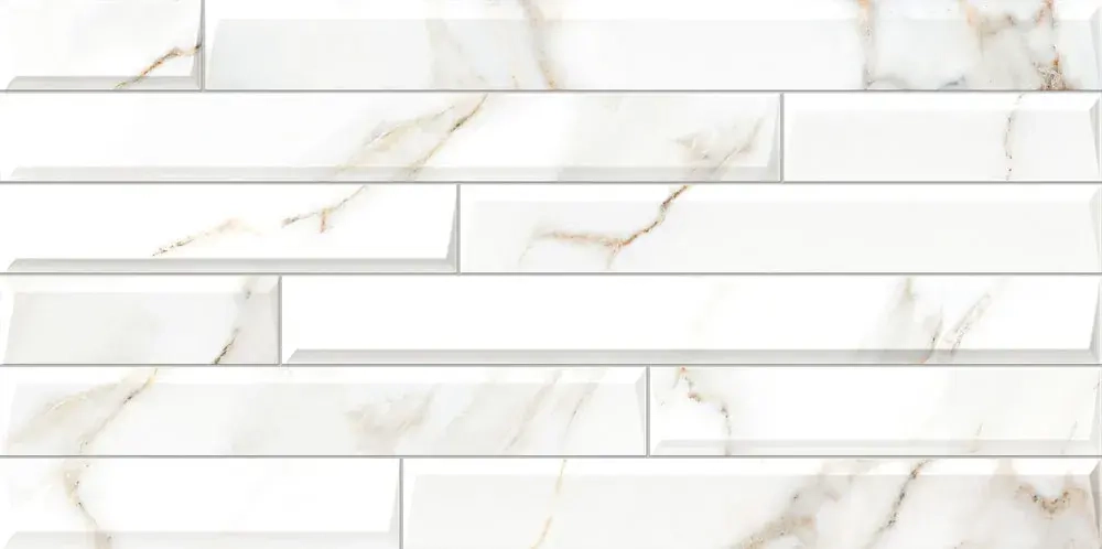 Настенная плитка ALMA Ceramica TWU09NVD014 Nevada 50x24.9 белая глянцевая под камень
