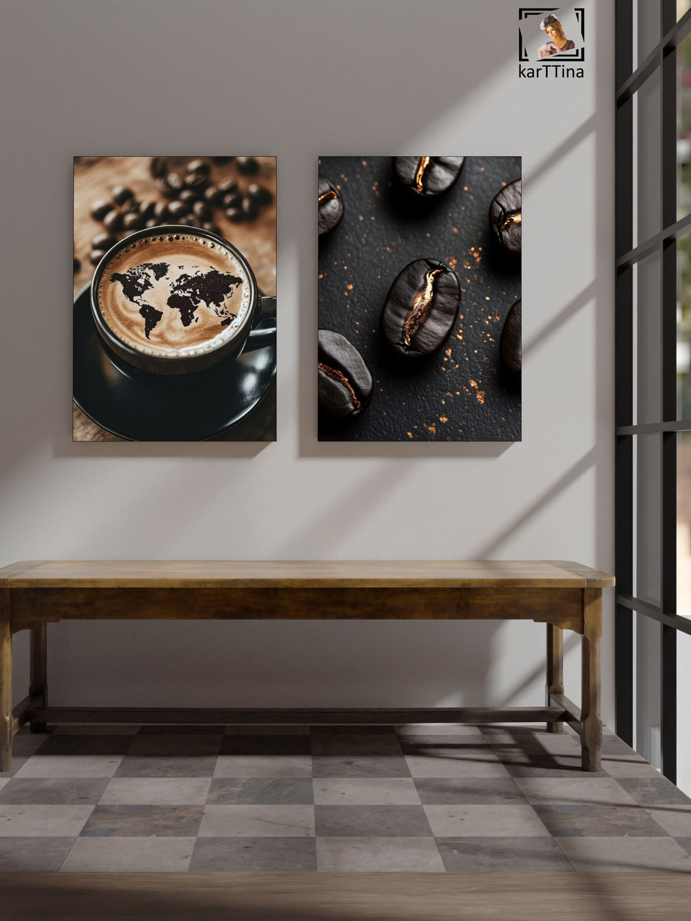 Картина Кофейные мгновения модульная 50x70см 2шт.