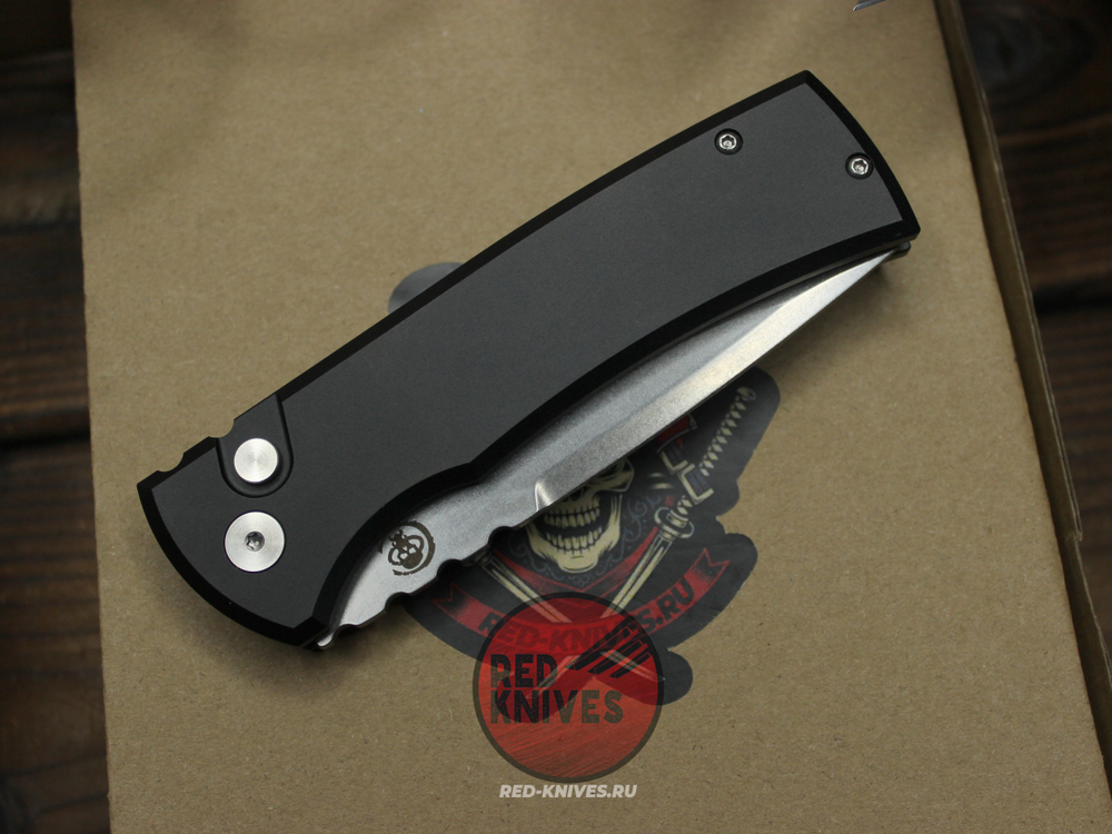 Нож Pro-Tech / Chaves Knives Redencion 229 Auto Standard Black - рук анод алюминий + шайбы