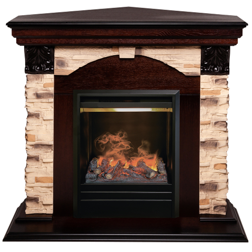 Каминокомплект Real Flame Dublin Corner Rock AO с очагом 3D Olympic (угловой)