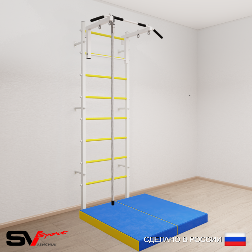 Шведская стенка Sv Sport 5094 (Турник стандарт/Канат/Мат 1м)