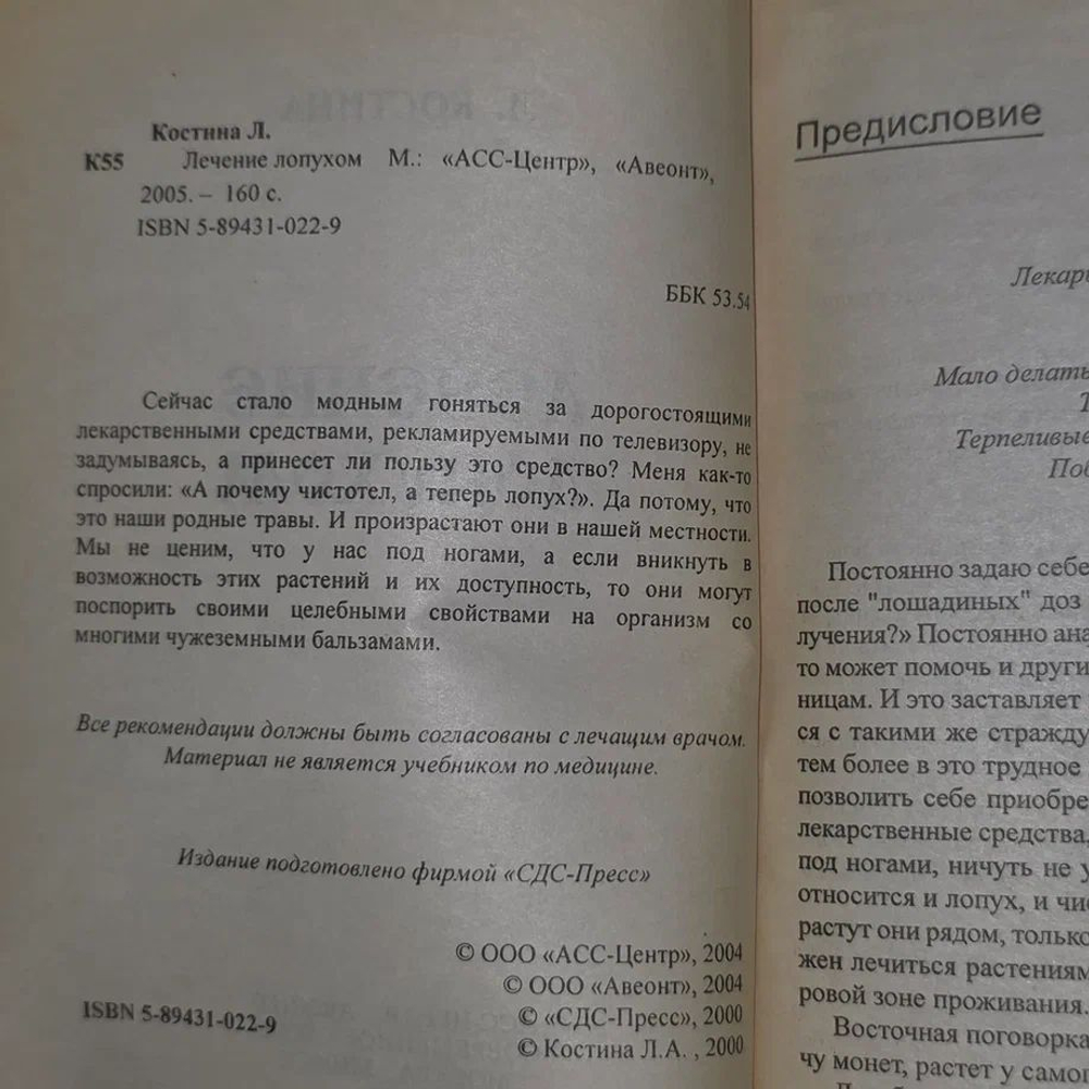 Лечение лопухом Костина Лидия Александровна