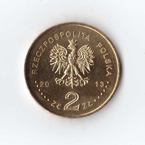 Польша. 2013. 2 злотых.  Ракетный эсминец "Варшава" (корабли)