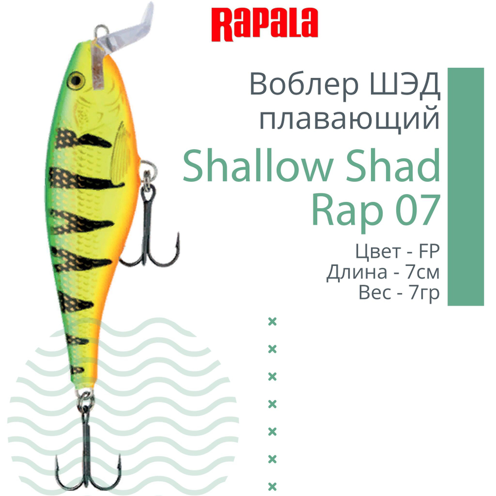 Воблер RAPALA Shallow Shad Rap 09, 9см, 12гр, цвет HT