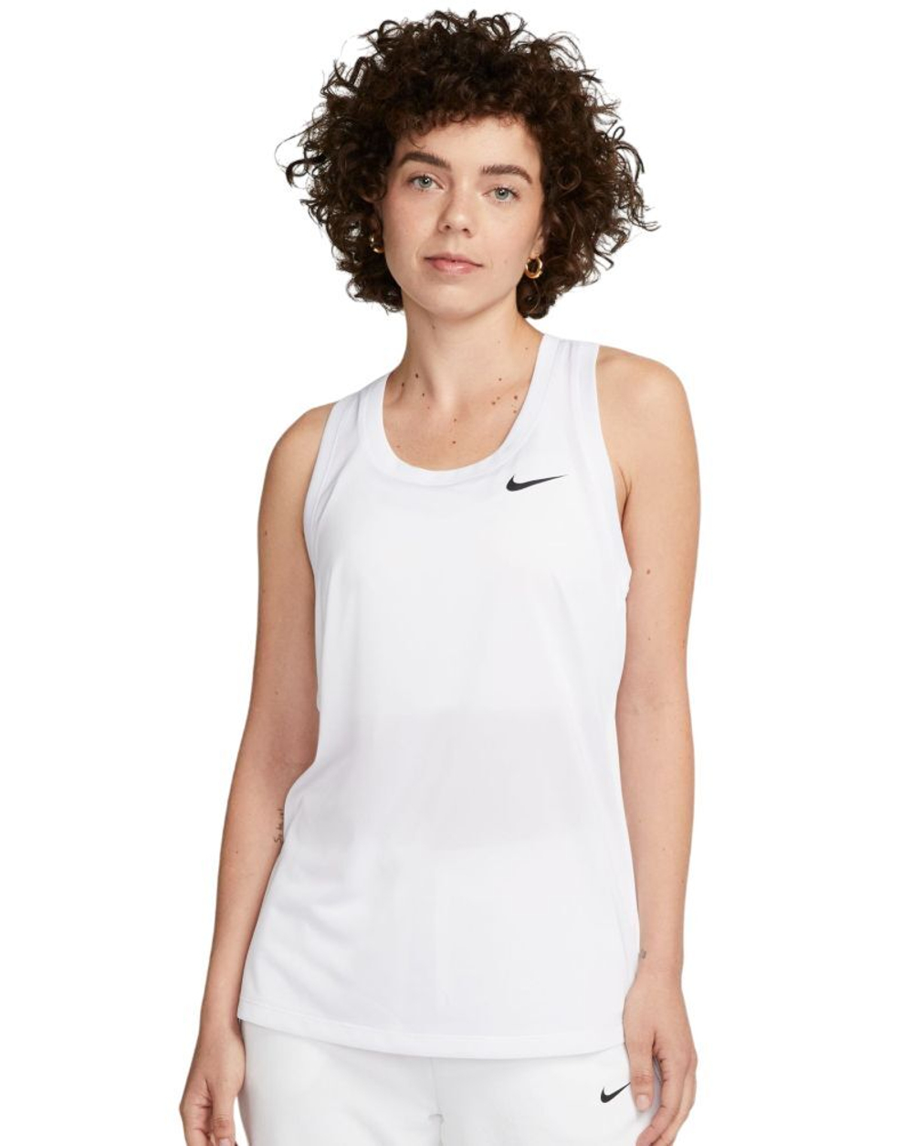 Женский топ теннисный Nike Dri-Fit Racerback - white/black