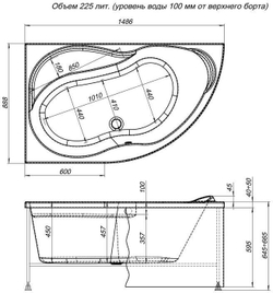 Фронтальный экран Aquanet Graciosa 150 L