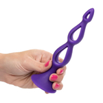 Фиолетовая анальная елочка 14,5см California Exotic Novelties Silicone Triple Probe SE-0393-56-2