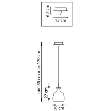 Подвес 1*E14 808023 шампань/коньячный Forma Lightstar
