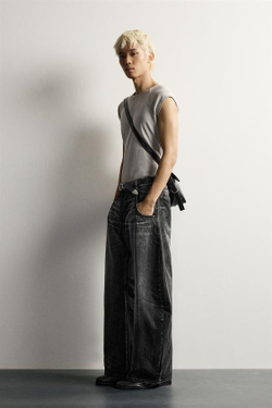 ZARA ДЖИНСЫ LOOSE BARREL FIT, УГОЛЬНЫЙ