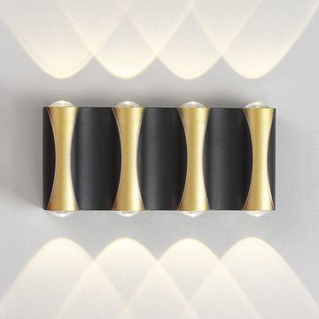 Настенный светодиодный светильник CLT 022W4 BL-GO 4000K чёрный/золото Crystal Lux