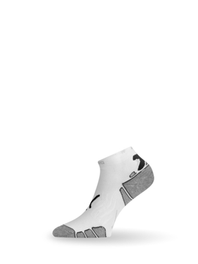 Носки Lasting RUN 009, microfiber+polypropylene, белый с черной полоской, размер XL , RUN009-XL