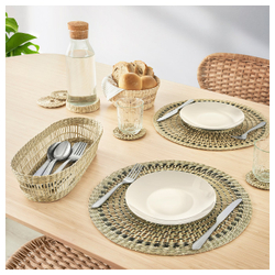 IKEA PENNFISK  (ИКЕА ПЕННФИСК)  -  Подставка сервировочная - натуральный/осока, ручная работа 37 см