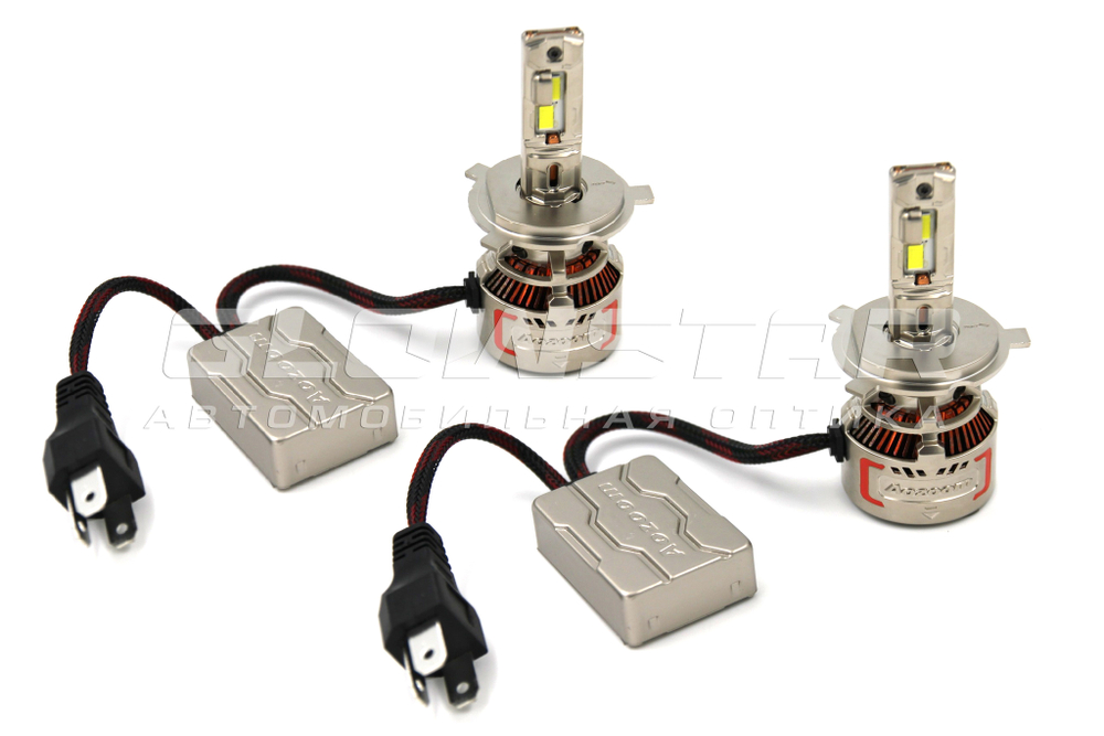 Aozoom P13 H4 с вентилятором 12V 100W 11000Lm (комплект, 2шт)