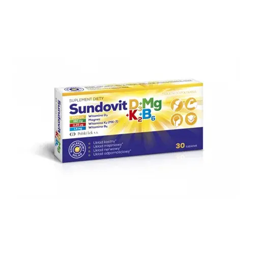 БАД Sundovit D3+Mg+K2+B6, таблетки, 30 шт.