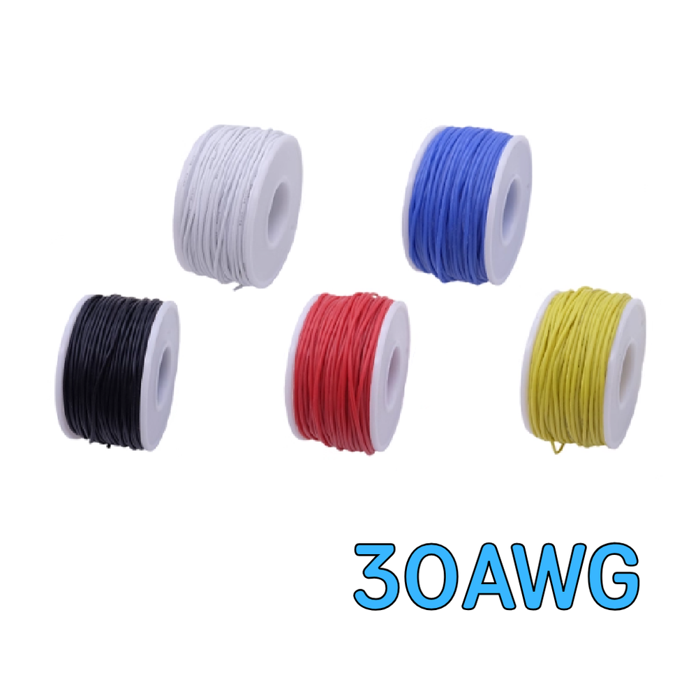 Комплект проводов силиконовых 30AWG - Ч/Б/К/С/Ж