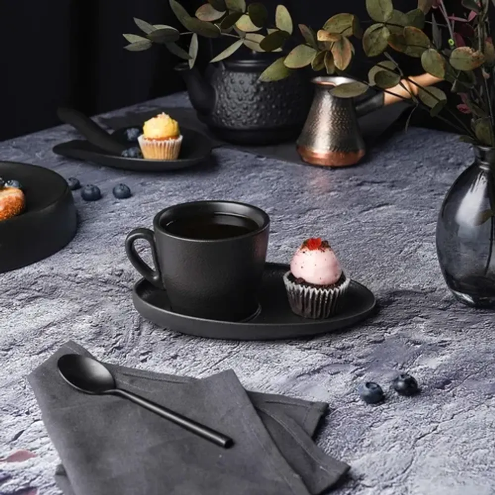 Кофейная пара 175 мл d 8,3 см h7 см Cappuccino Black Raw Stellar P.L. Proff Cuisine [6]