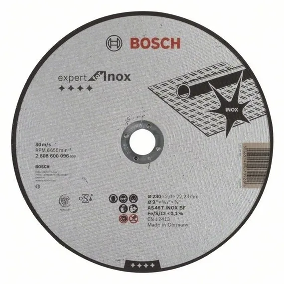 Отрезной круг Bosch Expert for INOX 180 x 2x 22.2 мм 2608600095