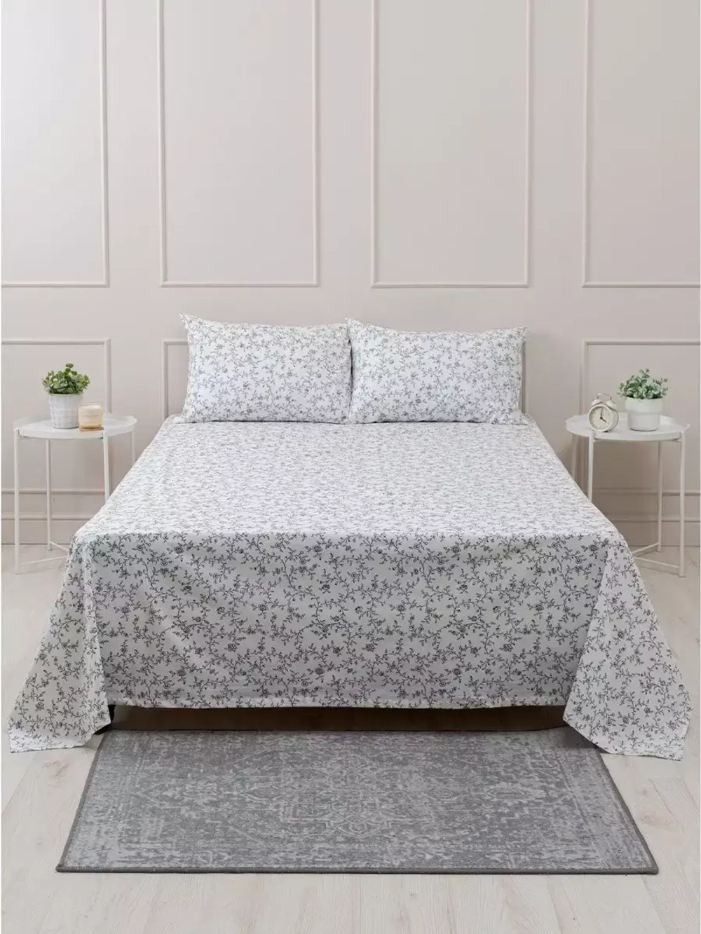 YERRNA простыня 150*260 белый с рисунком