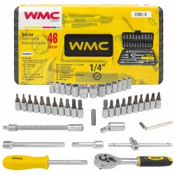 Набор инструментов 46пр. 1/4''(6гр.) (4-14мм) WMC TOOLS WMC-2462-5(New)