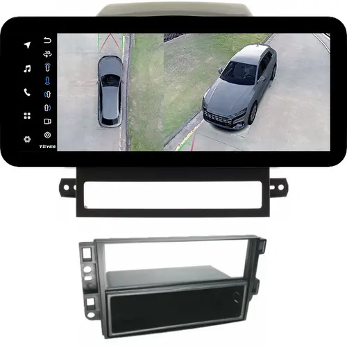 Магнитола для Chevrolet Captiva 2006-2011 (перенос БК вниз) - Teyes LUX ONE 360 монитор 12.3" 2K QLED на Android 10, Быстрая, CarPlay, 4G SIM-слот, 4 камеры в комплекте