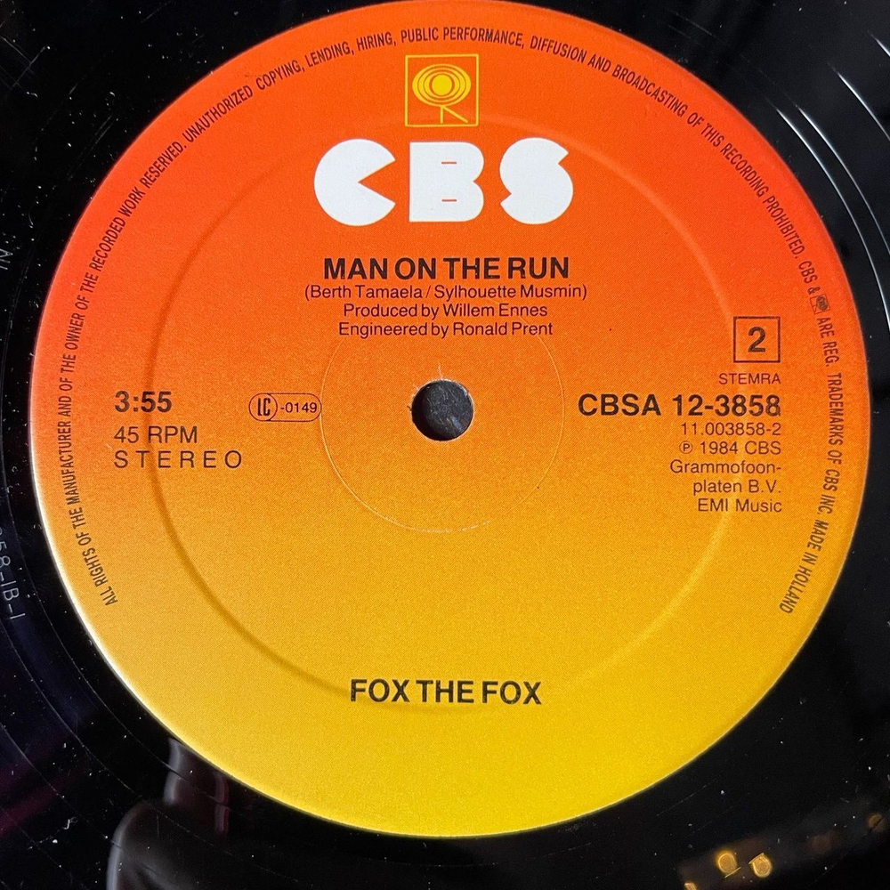 Винтажная виниловая пластинка LP Fox The Fox Precious Little Diamond (Holland 1984) Maxi Single 45 RPM