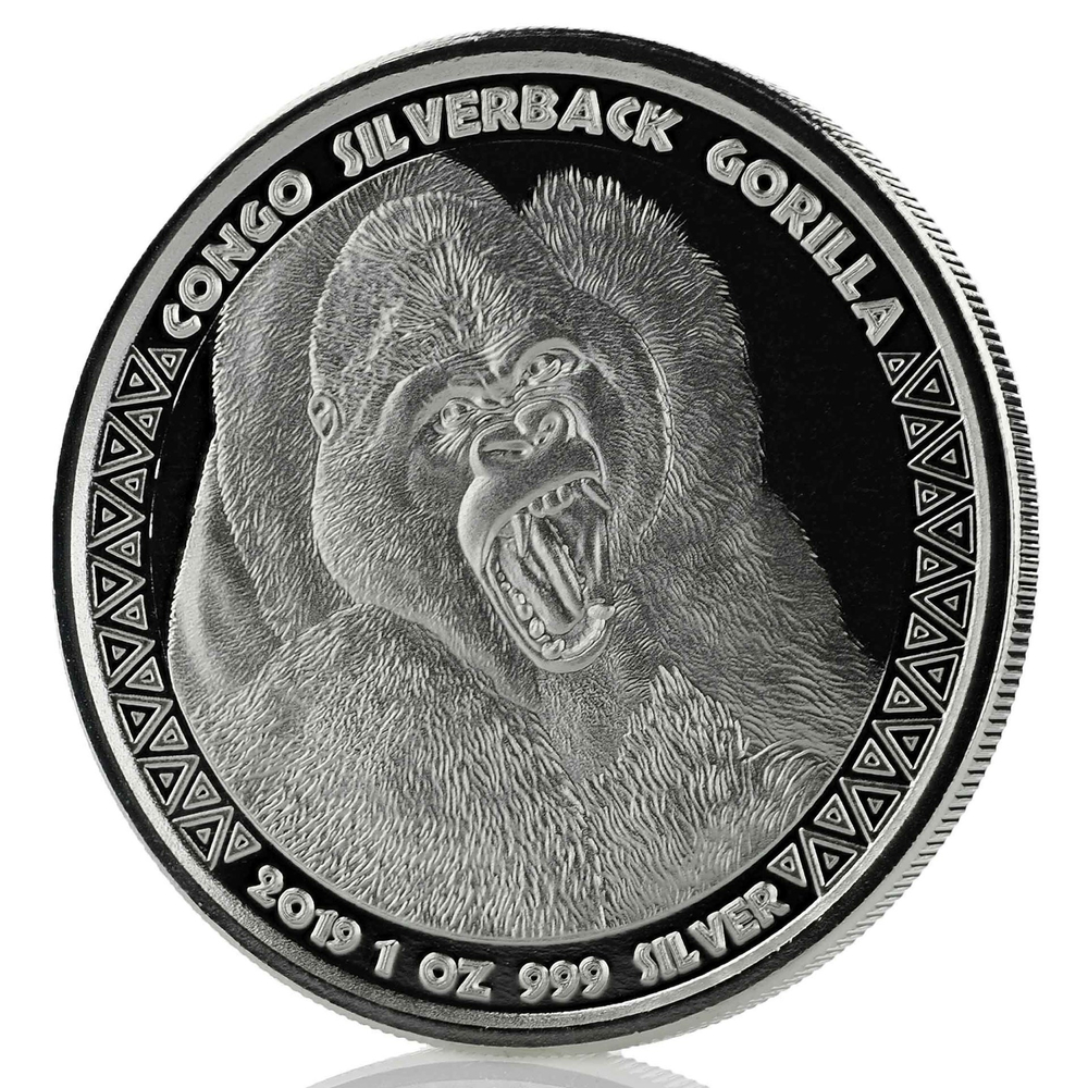 5000 франков. Горилла. Конго. 2019 год. BrUNC