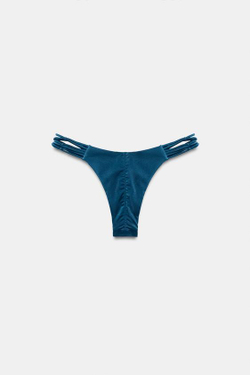 ZARA ПЛАВКИ-БИКИНИ С РЕМЕШКАМИ И УЗЛАМИ, СИНИЙ