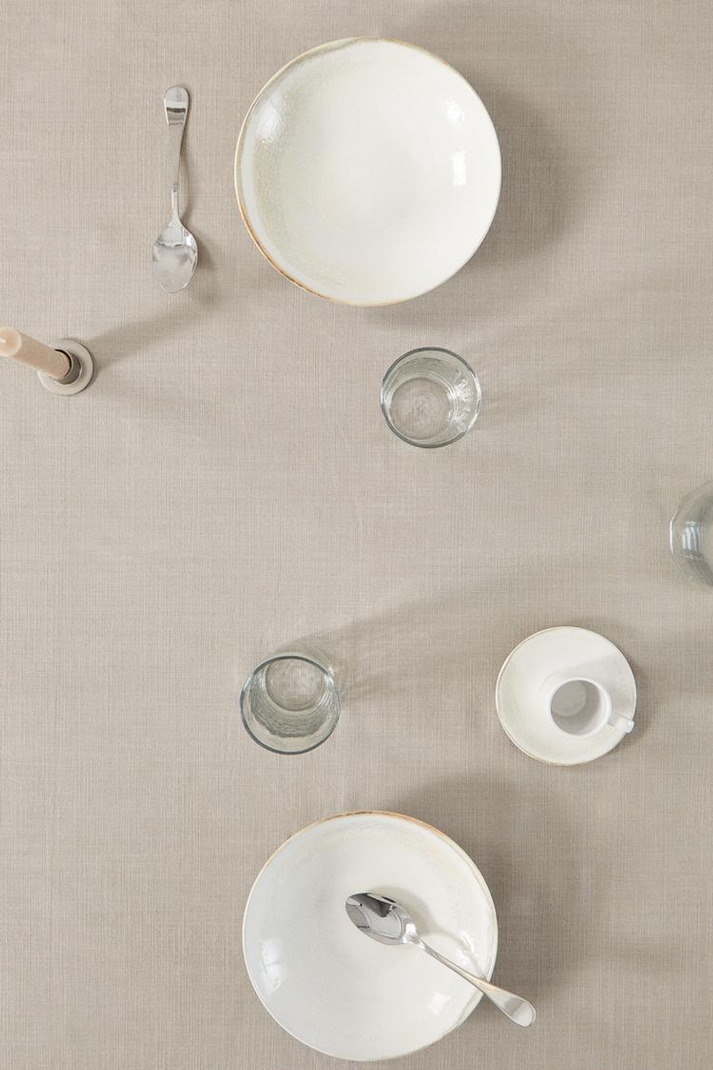 ZARA HOME АЖУРНАЯ ХЛОПКОВАЯ СКАТЕРТЬ, СЕРЫЙ