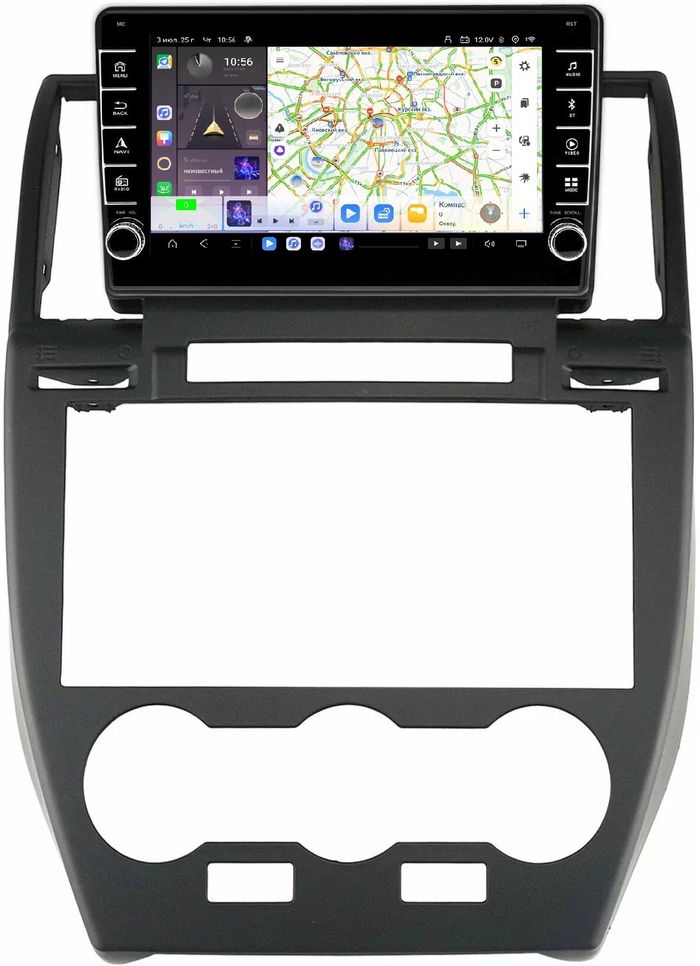 Магнитола для Land Rover Freelander 2007-2012 (взамен монохрома) - Kuberg SF-9302 (кнопки и крутилки) Android 13, Быстрая, CarPlay, 4G SIM-слот
